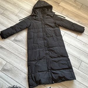 Zara black winter parka jacket coat